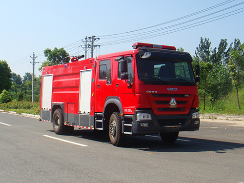 Howo 8-ton water tank fire engine (country 5)