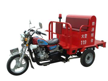 Three - wheeled fire motorcycle